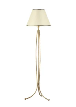 Shabby Chic Lampen|Stehlampen*Jupiter Stehlampe in Shabby Gold 163cm BERTHA Leuchte E27
