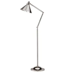 Designerlampen|Vintage Lampen*Elstead Stehlampe ISMENE in Nickel 167cm Bodenleuchte