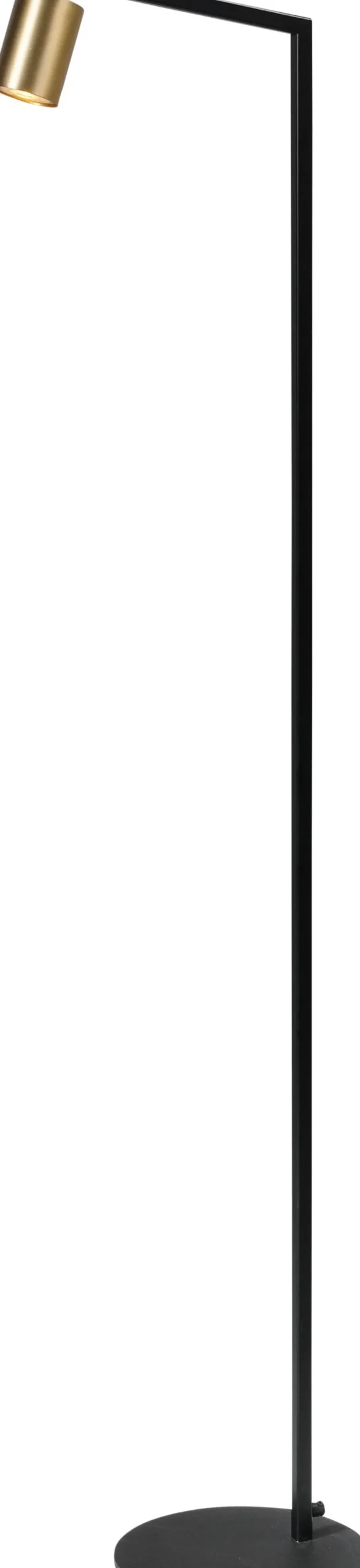 Masterlight Stehlampe klein 135 cm Schwarz Gold verstellbar Metall< Wohnzimmerlampen|Stehlampen