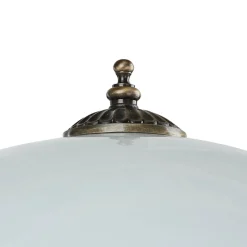 Jupiter Stehlampe MARLOW in Messing antik 170cm Wohnzimmer< Glaslampen|Wohnzimmerlampen