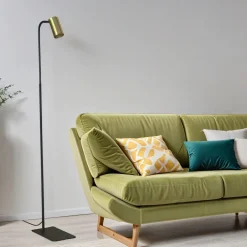 Metall Lampen|Messinglampen*Nowodvorski Stehlampe Messing Schirm 124cm Modern flexibel GU10