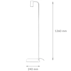 Metall Lampen|Messinglampen*Nowodvorski Stehlampe Messing Schirm 124cm Modern flexibel GU10