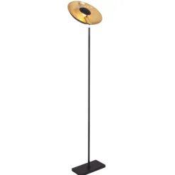 Wohnzimmerlampen|Metall Lampen*By Rydéns Stehlampe Metall 171 cm in Schwarz Gold E27 ANJA