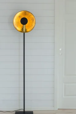 Wohnzimmerlampen|Metall Lampen*By Rydéns Stehlampe Metall 171 cm in Schwarz Gold E27 ANJA