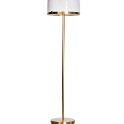 Wohnzimmerlampen|Metall Lampen*By Rydéns Stehlampe Metall Glas 150 cm hoch in Messing Weiß E27