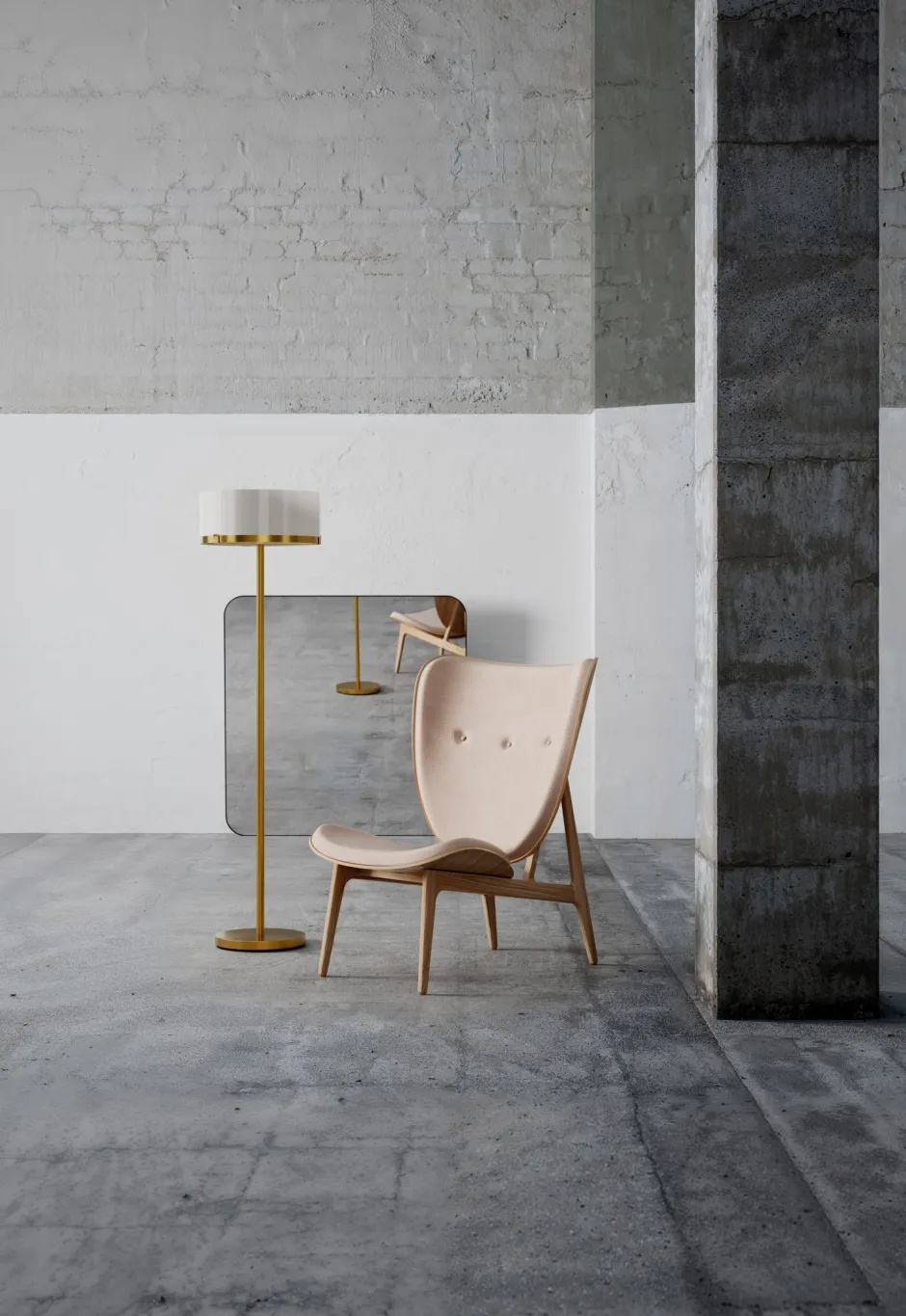 Wohnzimmerlampen|Metall Lampen*By Rydéns Stehlampe Metall Glas 150 cm hoch in Messing Weiß E27