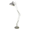 Searchlight Stehlampe Metall H: max. 170 cm verstellbar Grau E27< Wandleuchten|Bürolampen