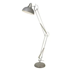 Searchlight Stehlampe Metall H: max. 170 cm verstellbar Grau E27< Wandleuchten|Bürolampen