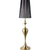 Invicta Interior Stehlampe Metall Nylon Gold Schwarz E27 160 cm elegant< Bürolampen|Stehlampen