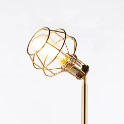 Retro Lampen|Wohnzimmerlampen*Easylight Stehlampe Metall Retro verstellbar in Messing 187 cm