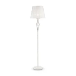 Maytoni Stehlampe Metall Stoff 165 cm in Shabby Weiß Gold Weiß< Stofflampen|Shabby Chic Lampen