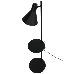 TK Lighting Stehlampe mit Ablage E27 verstellbarer Schirm Schwarz 138 cm< Wohnzimmerlampen|Metall Lampen