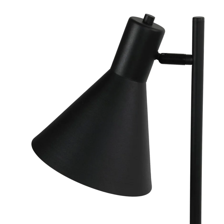 TK Lighting Stehlampe mit Ablage E27 verstellbarer Schirm Schwarz 138 cm< Wohnzimmerlampen|Metall Lampen