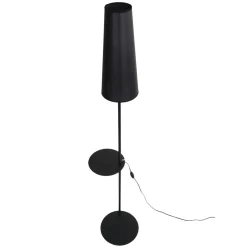 Stofflampen|Wohnzimmerlampen*TK Lighting Stehlampe mit Ablage Metall Stoff 170 cm hoch E27