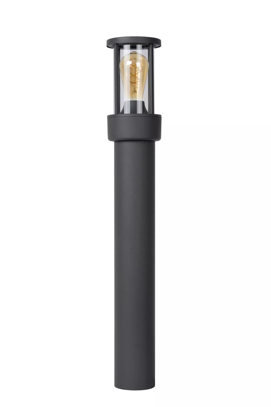 Stehlampe mit Bewegungsmelder Aluminium Glas 80 cm E27< Wegeleuchten|Moderne Außenleuchten