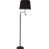 By Rydéns Stehlampe mit Leselampe 157 cm Schwarz Stoff Metall E27 + LED< Wohnzimmerlampen|Stofflampen
