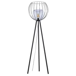 TK Lighting Stehlampe Modern 179 cm hoch Metall Glas Dreibein< Kugellampen|Moderne Lampen