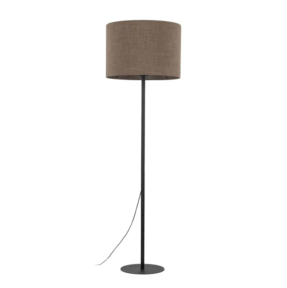 Bürolampen|Stehlampen*TK Lighting Stehlampe Modern 165 cm Metall Jute E27 Schwarz Braun