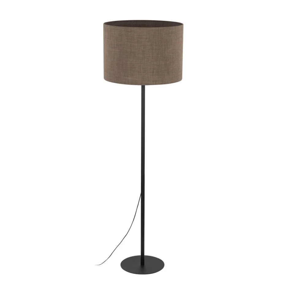 Bürolampen|Stehlampen*TK Lighting Stehlampe Modern 165 cm Metall Jute E27 Schwarz Braun