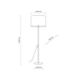 Bürolampen|Stehlampen*TK Lighting Stehlampe Modern 165 cm Metall Jute E27 Schwarz Braun