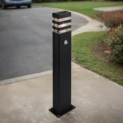 Nowodvorski Stehlampe RIO Schwarz Aluminium 65cm außen Lampe< Moderne Lampen|Wegeleuchten