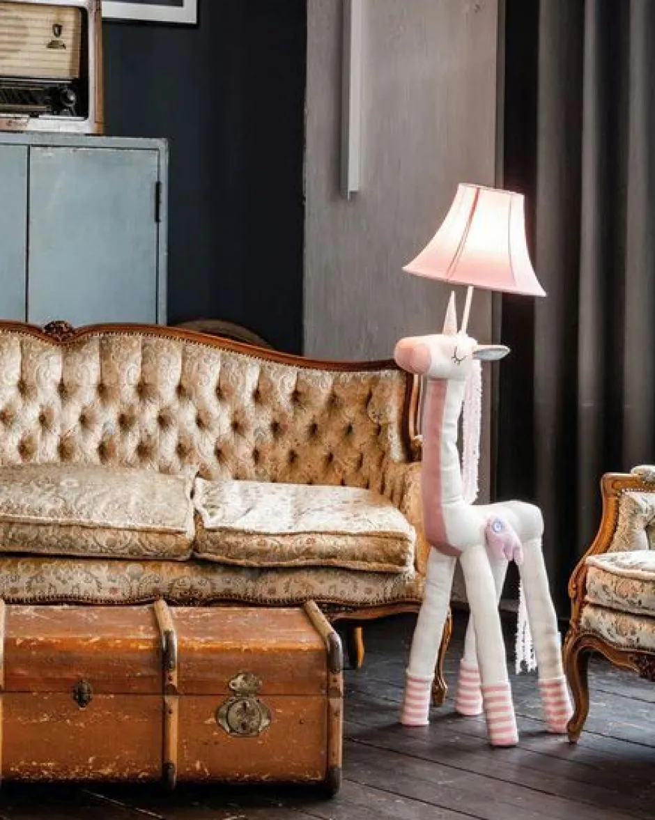 Happy Lamps Stehlampe Rosa Weiß Einhorn 120 cm Schlafzimmer Kinder<Kinder Kinderzimmerlampen|Kinderlampen