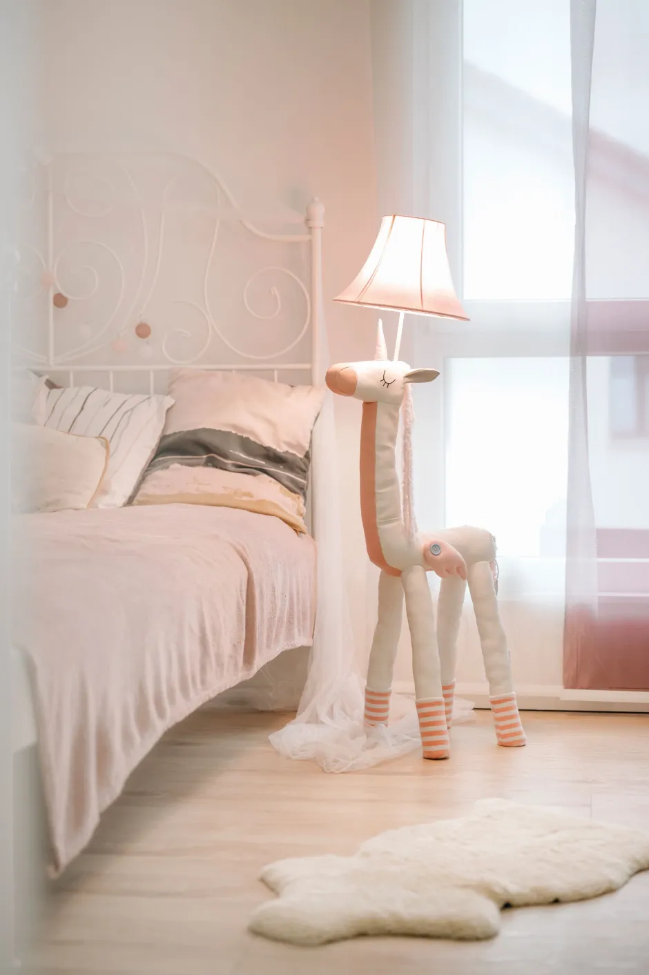 Happy Lamps Stehlampe Rosa Weiß Einhorn 120 cm Schlafzimmer Kinder<Kinder Kinderzimmerlampen|Kinderlampen