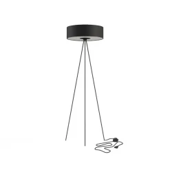 Bürolampen|Stofflampen*Nowodvorski Stehlampe Schwarz 154 cm Modern 3x E27 Fußschalter