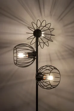 Kugellampen|Stehlampen*Sigma Stehlampe Schwarz E27 163 cm Metall Wohnzimmer