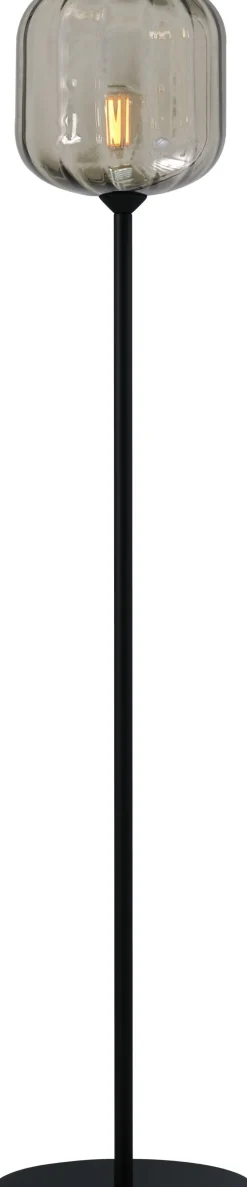 Masterlight Stehlampe Schwarz Glas Metall 163 cm für E27 ELYA< Glaslampen|Stehlampen
