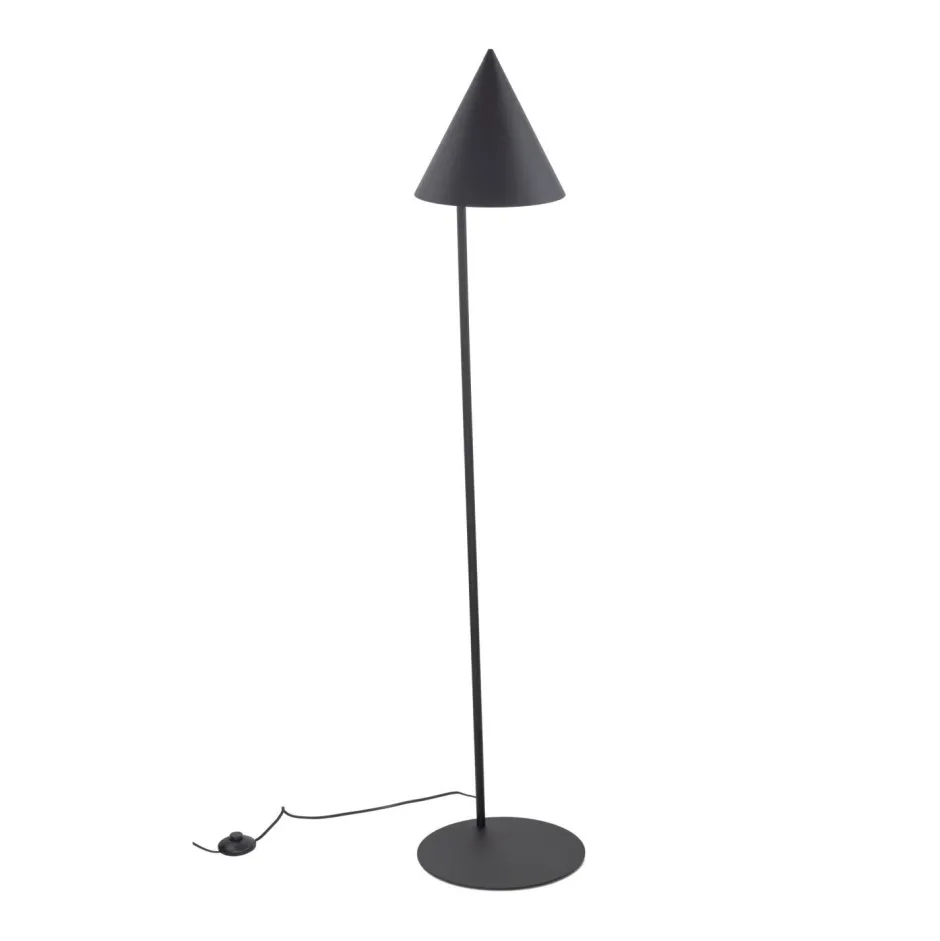 TK Lighting Stehlampe Schwarz Metall 145 cm klein E27 Retro CODY< Bürolampen|Metall Lampen