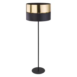 TK Lighting Stehlampe Stoff Metall 159 cm klein Modern Schwarz Gold< Moderne Lampen|Stofflampen