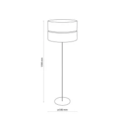 TK Lighting Stehlampe Stoff Metall 159 cm klein Modern Schwarz Gold< Moderne Lampen|Stofflampen