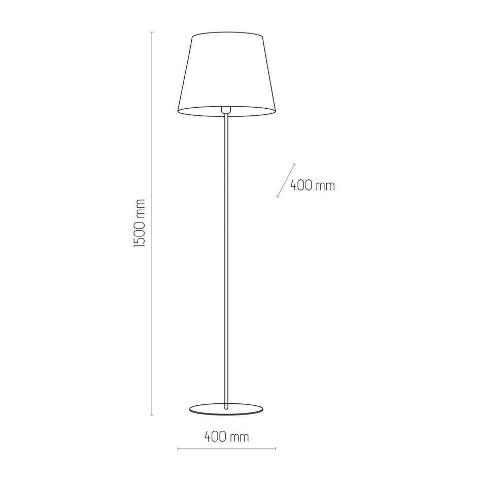 TK Lighting Stehlampe Stoff Metall 151 cm klein Modern wohnlich E27< Moderne Lampen|Stofflampen