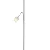 Wohnzimmerlampen|Stofflampen*Trio Reality Stehlampe Stoff Metall 170 cm hoch E27 E14 Nickel Weiß