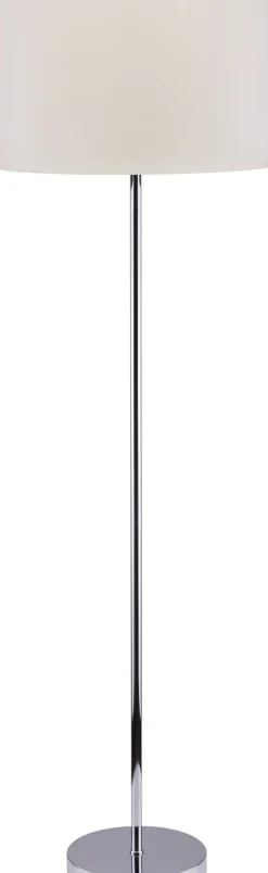 Stofflampen|Moderne Lampen*Nowodvorski Stehlampe Stoff Schirm 168 cm Weiß Chrom E27 Wohnzimmer