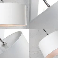 Invicta Interior Stehlampe Weißer Schirm 170cm Lampe Wohnzimmer< Retro Lampen|Designerlampen