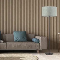 TK Lighting Stehlampe Wohnzimmer 159 cm Stoffschirm Grün Schwarz E27< Moderne Lampen|Stofflampen