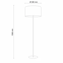 TK Lighting Stehlampe Wohnzimmer 159 cm Stoffschirm Grün Schwarz E27< Moderne Lampen|Stofflampen