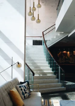 Kugellampen|Glaslampen*Masterlight Stehlampe Wohnzimmer 161 cm verstellbar Glas Metall