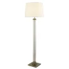 Searchlight Stehleuchte 156 cm E27 in Messing Antik Creme Stoff< Bürolampen|Wohnzimmerlampen