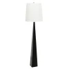 Elstead Stehleuchte 181 cm Schwarz Weiß E27 Metall Stoff Modern< Designerlampen|Stofflampen