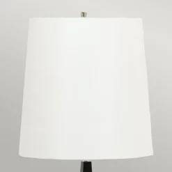 Elstead Stehleuchte 181 cm Schwarz Weiß E27 Metall Stoff Modern< Designerlampen|Stofflampen