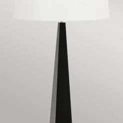 Elstead Stehleuchte 181 cm Schwarz Weiß E27 Metall Stoff Modern< Designerlampen|Stofflampen