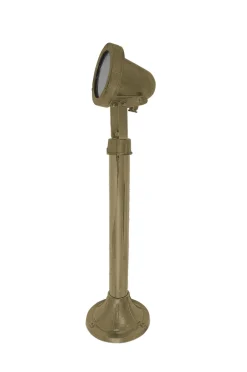 Industrie Lampen|Vintage Lampen*Andromeda Stehleuchte außen 53 cm schwenkbar Messing Glas E27 IP64