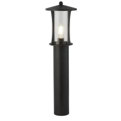 Metall Lampen|Vintage Lampen*Searchlight Stehleuchte außen IP44 73 cm E27 Schwarz Alu Glas Garten