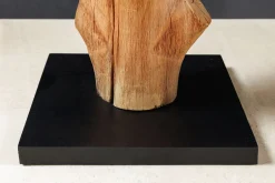 Bürolampen|Designerlampen*Invicta Interior Stehleuchte Beige Stoffschirm Holz 175 cm Handarbeit