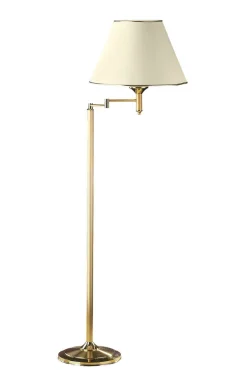 Messinglampen|Metall Lampen*Jupiter Stehleuchte 158cm in Messing schwenkbar Wohnzimmer