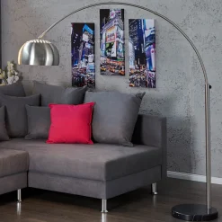 Invicta Interior Stehleuchte Ø34cm Retro elegant verstellbar Chrom< Kugellampen|Retro Lampen