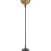 Elstead Stehleuchte FARFALLA 6 Bronze 178cm Tiffany Lampe< Designerlampen|Glaslampen